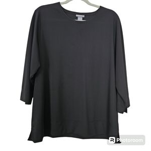 Pierre Cardin Options black 3/4 sleeves blouse size 1X